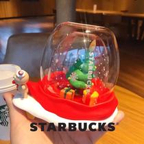 2019 Starbucks Christmas new Cute cartoon three-dimensional gingerbread Man gift transport cup double insulated glass