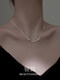 999 Pure Silver Square Necklace Women's 2025 New High-end Light Luxury Niche Clavicle Chain Atmosphere Accessories