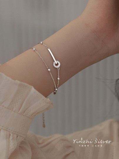S925 silver bracelet for girls with niche exquisite light luxury high-end bracelet for girlfriends birthday gift jewelry