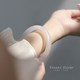 White Moonlight Chalcedony Bracelet Women's Lychee Frozen Ice Type High Ice Jade Bracelet Dingdang Agate Bracelet Birthday Gift Bracelet