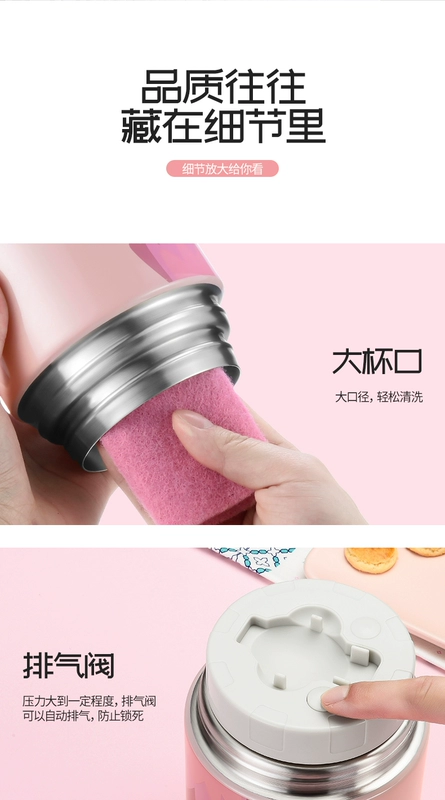 Meileur316 cốc inox nữ âm ỉ nồi cháo siêu dài cách nhiệt hộp cơm trưa thùng cách nhiệt thùng xách tay - Hộp cơm điện sưởi ấm
