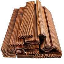 Bois Decarbonised wood extérieur anti-corrosive wood decarbonated wood board Embalming Waterproof Plank Wood Outdoor Wide Plate Citi Pine Plate Sheet Wood Strips