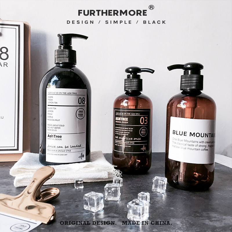 Ins Nordic bath sub-bottling plastic shower gel shampoo hand sanitizer empty bottle sub-package travel bath bottle