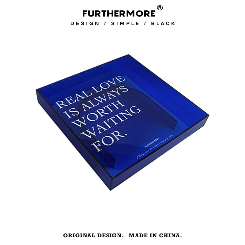 ins Nordic minimalist wind Klein blue acrylic containing box Miscellaneous Matter Genguan Key Containing Box