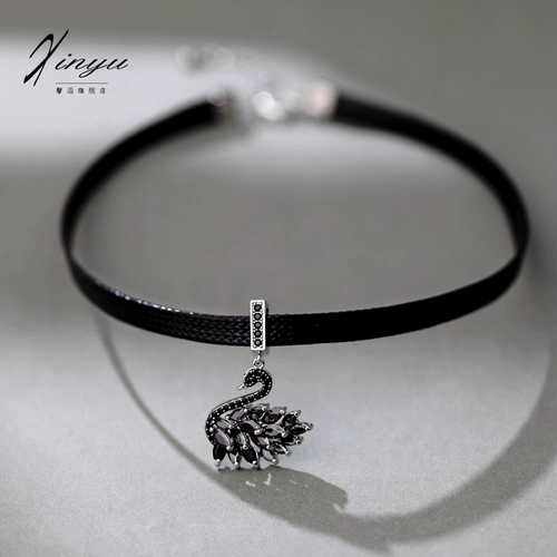 Лебедь, чокер, короткий аксессуар, в корейском стиле, популярно в интернете, простой и элегантный дизайн