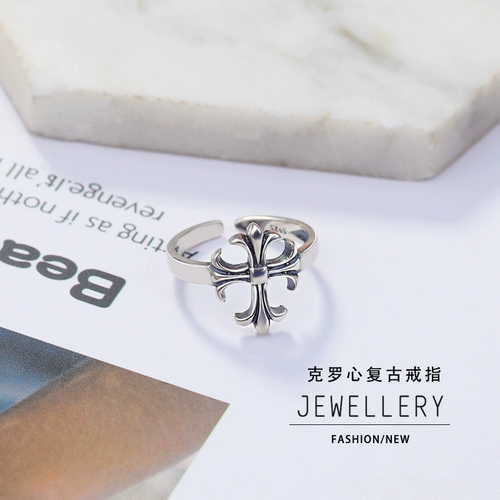 Кольцо, ретро креативный декор, серебро 925 пробы, на указательный палец, простой и элегантный дизайн, японские и корейские, популярно в интернете