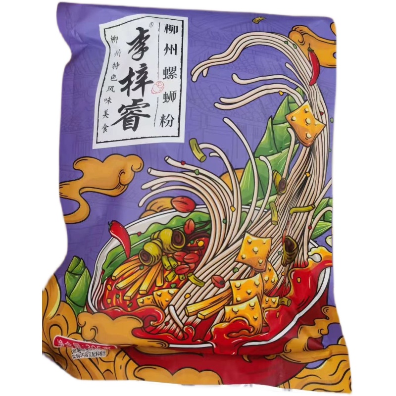 Li Zi Rui Snail Powder 320g * 10 Pack Bagged Stenofood Food Guangxi Liuzhou Silk Lion Pink Zhengzong Online Red