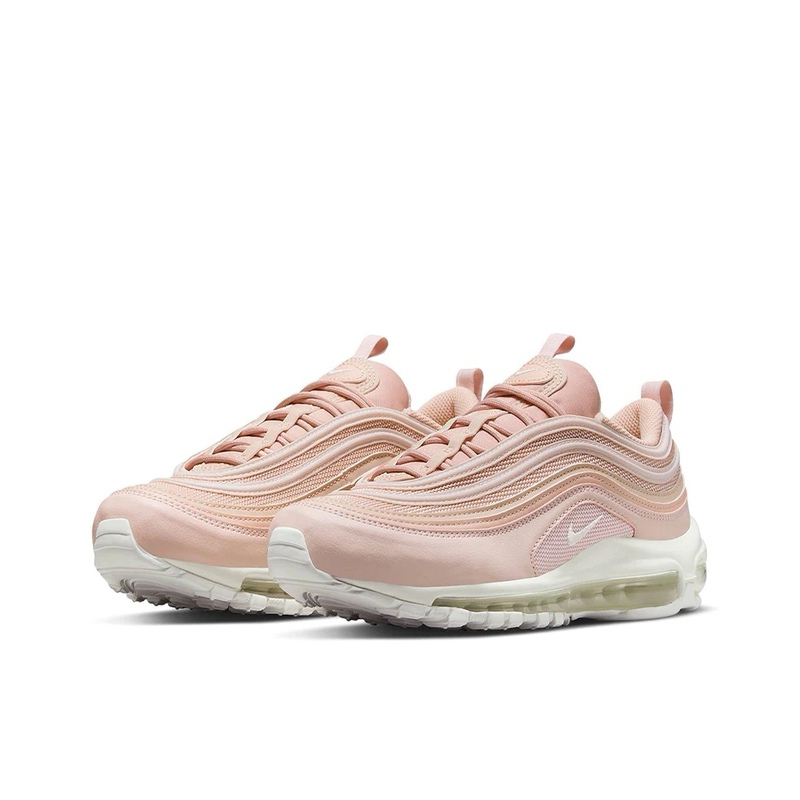 Nike Air Max 97 Comfortable and Versatile Low-Top Running Shoes for Women/Pink/White Far Warehouse