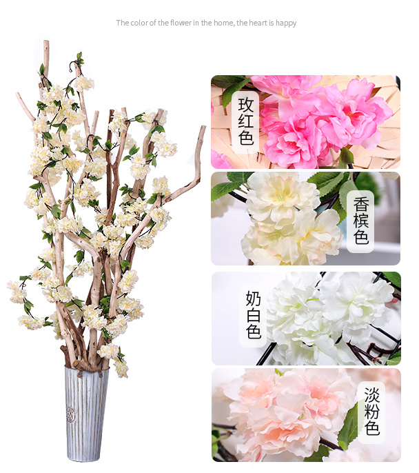 Mô phỏng hoa anh đào mía điều hòa không khí khối cưới giả hoa nho nho vòm trần trần cửa hàng hoa đỏ trang trí cửa hàng - Hoa nhân tạo / Cây / Trái cây lan giả hạc
