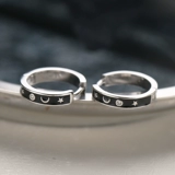 Трендовые серьги, мужское универсальное черное звездное небо, серебро 925 пробы, европейский стиль