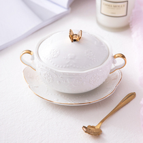 Phnom Penh Swan Wo Bowl Dessert Bowl High-end European small luxury creative sugar water Taro peach gum bowl stew double-eared soup bowl