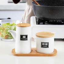 Seasoning bottle ceramic vinegar Pot restaurant creative soy sauce bottle vinegar bottle oil bottle set leak-proof household small oil bottle commercial