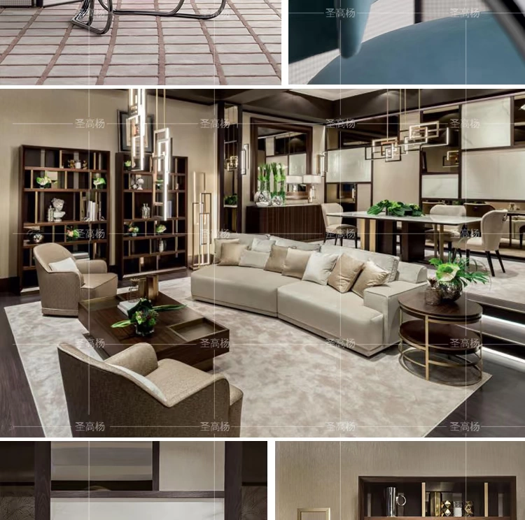 Nội thất nhà thiết kế Ý phong cách Hồng Kông sang trọng hiện đại Phong cách Mỹ giải trí Sofa đơn giản tối giản da - Đồ nội thất thiết kế