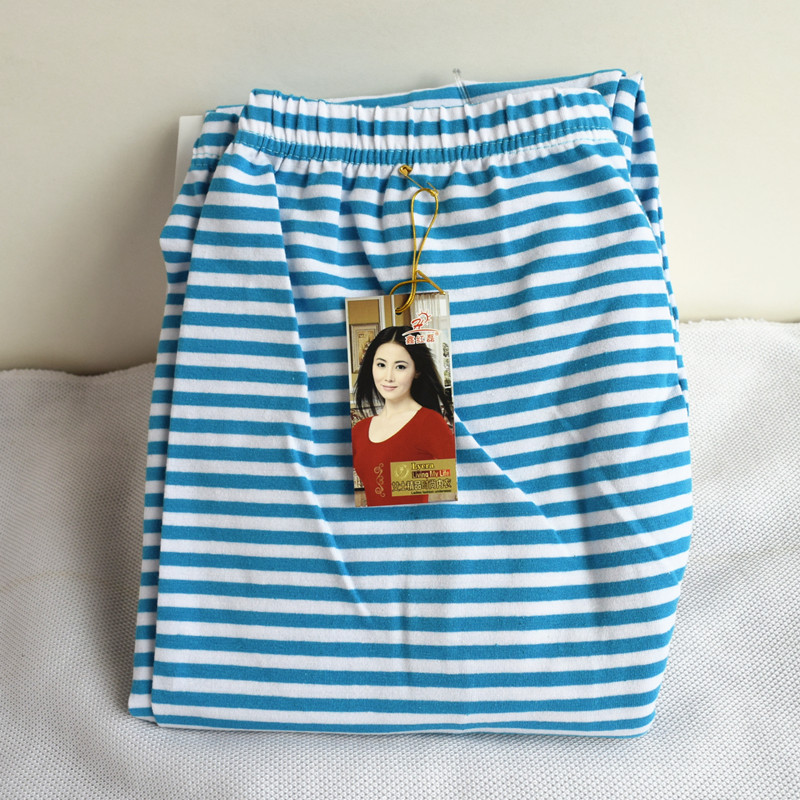 Phụ nữ cổ tròn Qiuyi Qiuku phù hợp với Lycra cotton sọc cũ áo len cotton lỏng đồ lót nhiệt đáy đồ bộ mặc nhà cao cấp