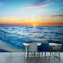 Sea Side Scenery TV Background Environmental Protection Bamboo Wood Fiber Integrated Wall Panel Living-room Sofa Film and TV Fast-fit wall panel