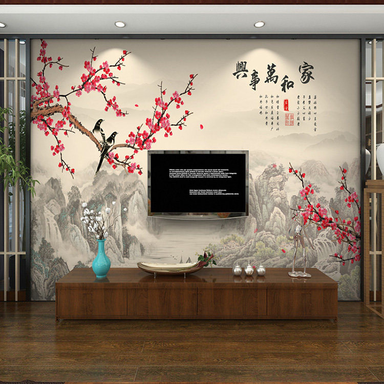 Integrated wall panel TV background wall living room bedroom bamboo wood fiber decorative board modern decorative background wall siding