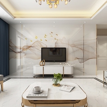 Integrated wall panel Customized new Chinese TV background wall Living room Sofa bamboo wood fiber decorative plate decorated with wall panel