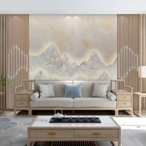 8d new Chinese grid grid TV background bamboo wood fiber integrated board imitation marble light lavish sofa quick loading buckle plate