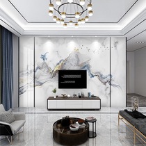 Wood-wood fiber integrated protective wall panel 3D New Chinese style TV background wall integrated board landscape mood sofa film and TV wall