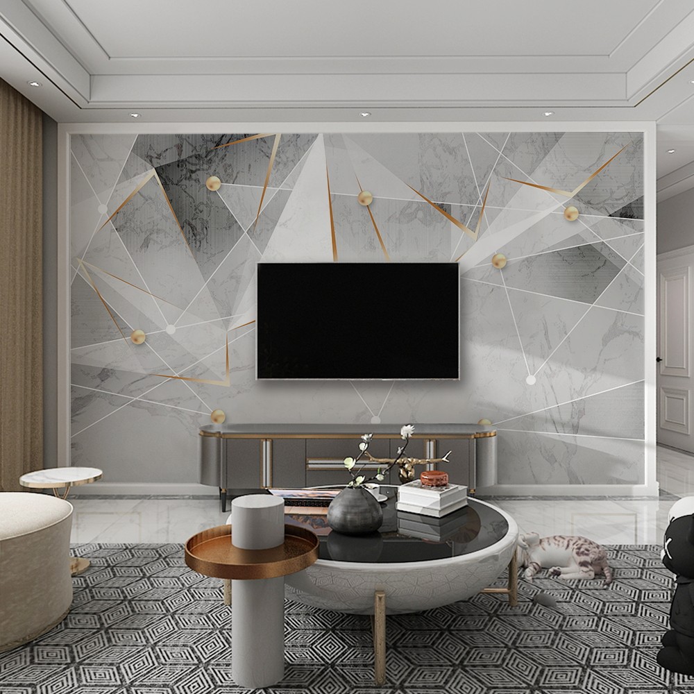 3D Nordic light luxury environmental protection bamboo and wood fiber integrated board TV background wall 8D living room sofa fast-installed wall panel painting