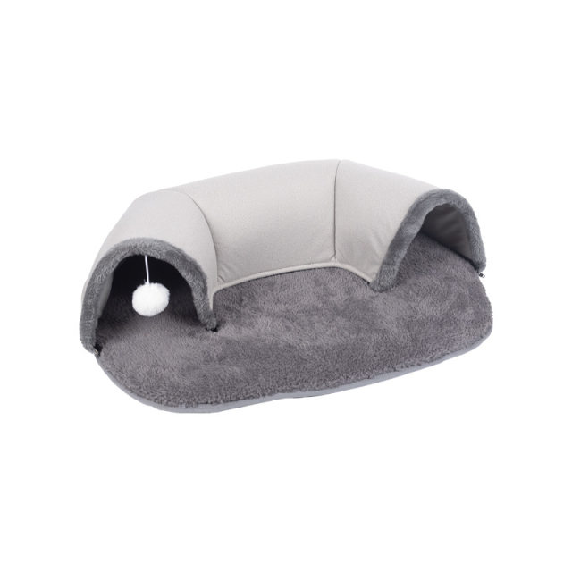 ອຸໂມງແມວຮູບ U-shaped cat bed cat channel rolling dragon removable cat nest hide and seek four seasons villa pet supplies