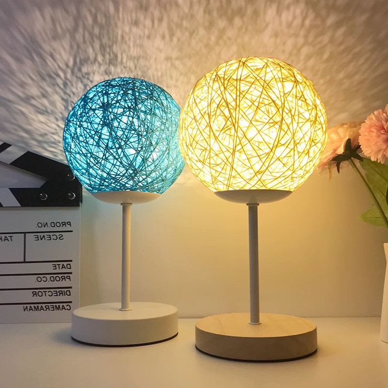 Creative Girly Rattan Ball Night Light Bedroom Bedside Table Lamp Romantic Rattan Night Light Atmosphere Soft Light Sleep Lamp Creative Girly Rattan Ball Night Light Bedroom Bedside Table Lamp Romantic Rattan Night Light Atmosphere Soft Light Sleep Lamp