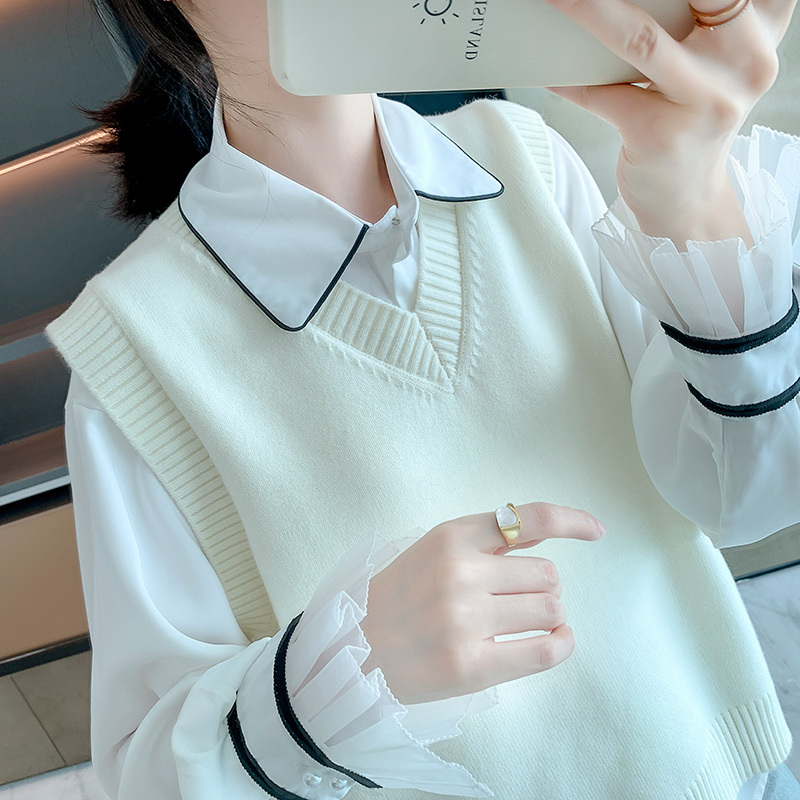 Vest Jacket for Spring and Autumn, 2025 New Style Knitted Women's Sweater, Loose-Fitting Autumn and Winter Knit Vest