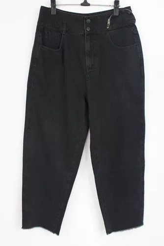 Женские весенние черные джинсы с молнией, штаны