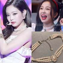 Spot Han Daiqing you 2 Yu Shuxin jennie pearl choker necklace court style party wedding