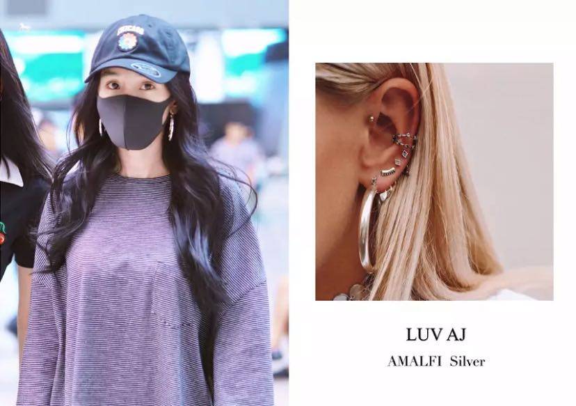 Spot American LUV AJ big earrings exaggerated basic earrings small circles Europe and the United States large circles earrings