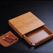 Dingheng bamboo Puer tea combined with tea box bamboo tea tray kung fu tea set tea ceremony accessories Tea Tray storage