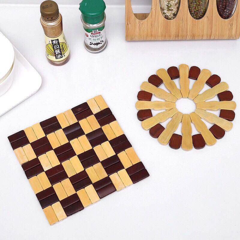 Heat Insulation Mat Dining Table Mat Dish Mat Dish Table Cushion Dining Cushion Bowl Cushion Heat Resistant Dishes Home Pan Mat Dish Anti Scalding Pan Mat Bamboo