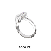 TOGGLER Whisper series Diamond arc intimate ring niche design advanced sense Open index finger