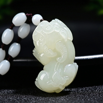 Natural Hetian jade brave pendant men female necklace Jade Ridge lucky transport couple pi qiu pendant pendant