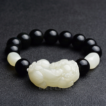 Hetian jade bracelets Mens Womens Jade couples handcuffs make money transfer