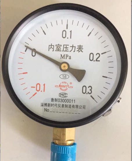 淄博新时代径向Y100内室压力表-0.1-0.3MPa M20*1.5正品包邮