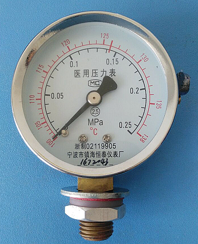 宁波镇海恒泰压力表0-0.25MPA 久兴手提式灭菌器灭菌锅配件压力表