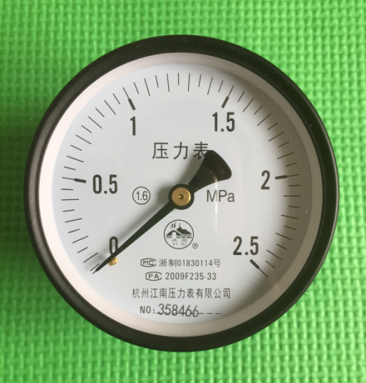 杭州江南压力表0-2.5MPA西湖牌轴向Y100Z储气罐专用压力表正品