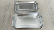8 inch 304 stainless steel covered disinfection box Disinfection lunch box 3-hole cleaning box instrument box tray open and closed