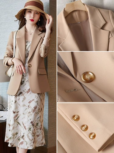 Осенний пиджак классического кроя для отдыха, подходит для подростков, изысканный стиль