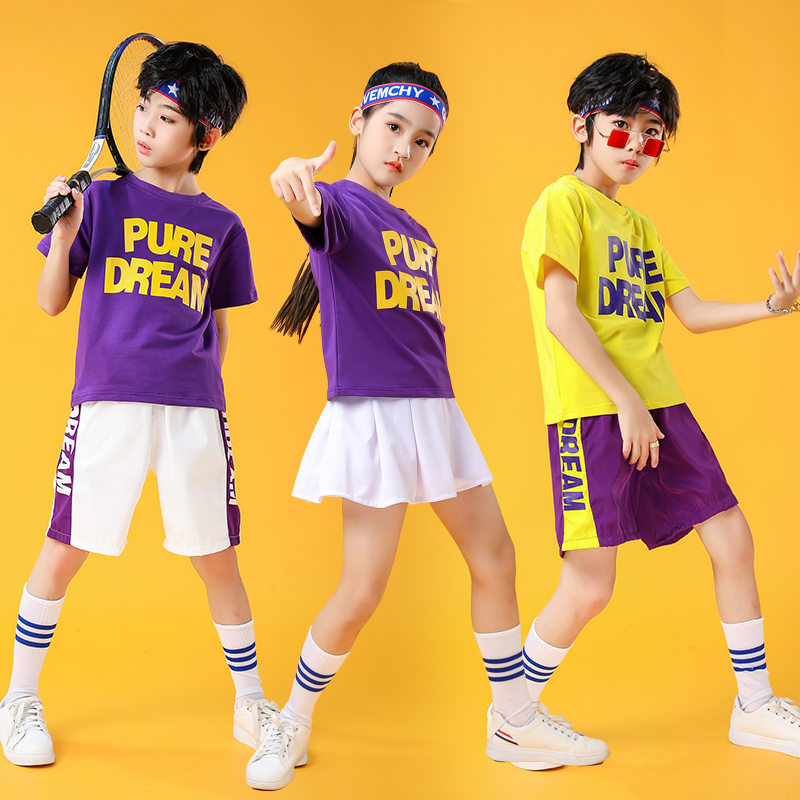 Children's dance costumes children's dance costumes children's performance costumes primary school students boys and girls performance costumes group cheerleading sports meeting