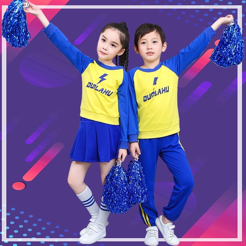 Детские костюмы осенние спортивные встречи церемония открытия костюмы Девочки Чирлидинг костюмы Детские костюмы болельщики