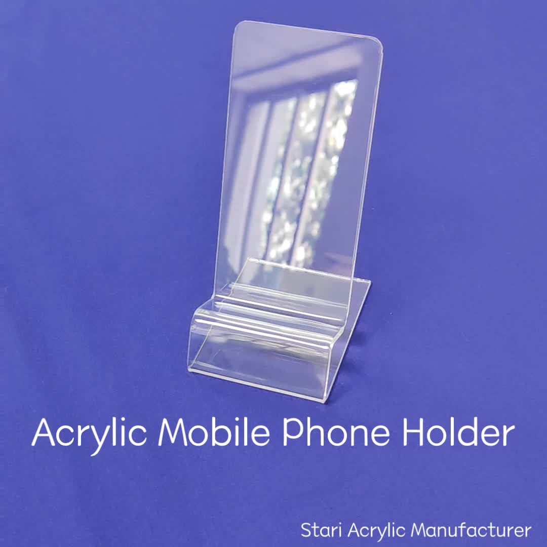 Clear Acrylic Mobile Phone Holder Mini Portable Acrylic Cell Phone