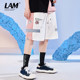 LAMLICKA small daisy large size shorts men's trendy summer trendy brand loose cotton sports casual couple five-point pants