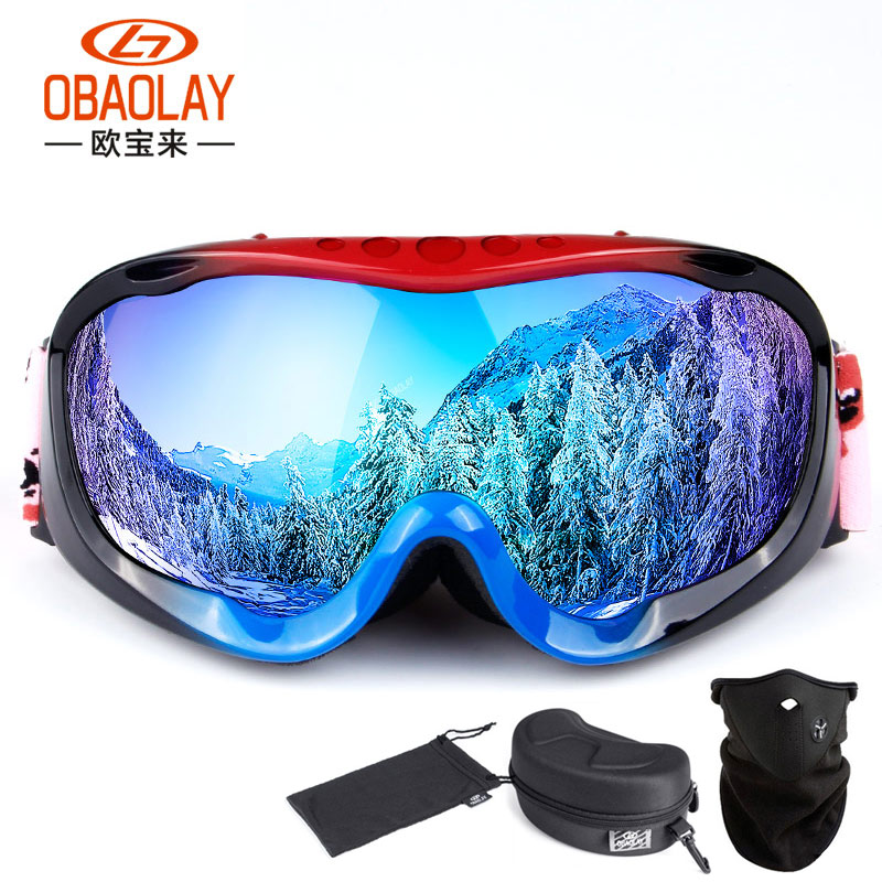 Opel to ski goggles double anti-fog ski glasses men and women outdoor mountaineering myopia ski goggles adult equipment