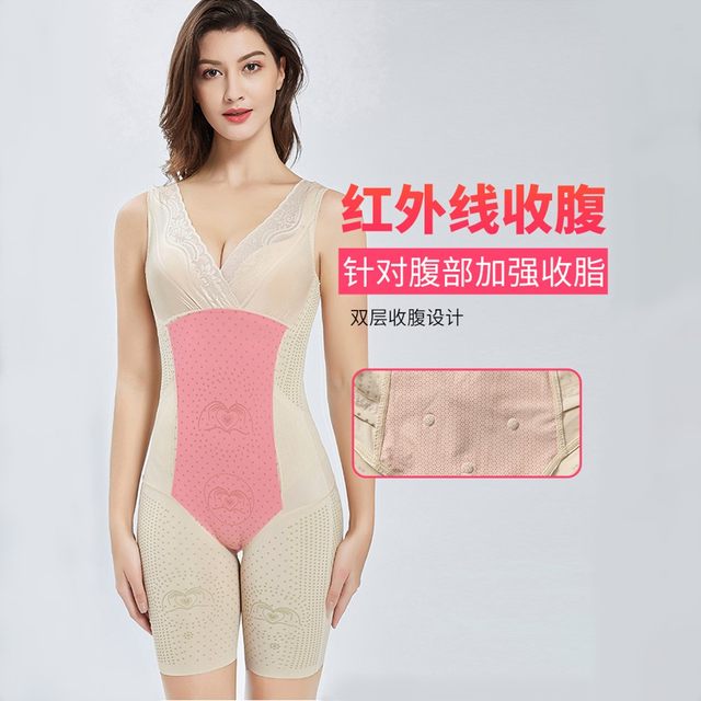 Caffeine negative ion slimming body shaping underwear one-piece women’s postpartum belly tightening waist and hip lifting body shaping corset