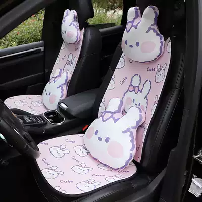 Car cool cushion fresh cartoon waist seat summer front row cooling Lady cushion ice silk waist cushion headrest seat cushion