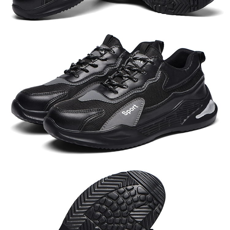 Labor protection shoes for men, breathable, deodorant, lightweight safety shoes, anti-smash, anti-puncture, steel toe, soft sole, non-slip, wear-resistant work shoes