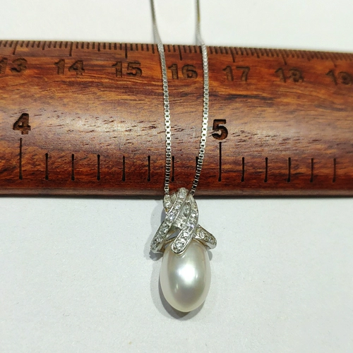 Серьги из жемчуга, подвеска, комплект, серебро 925 пробы, популярно в интернете