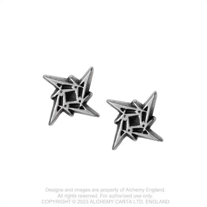 Ювелирные серьги в готическом стиле, бренда Alchemy Gothic British A, официальный подлинный характер готики (PE17)